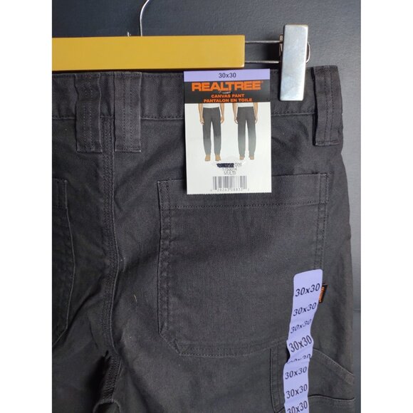 Realtree Pants NWT Men’s 30x30 Dark Grey Canvas Outdoor Hunting Workwear - Picture 9 of 10